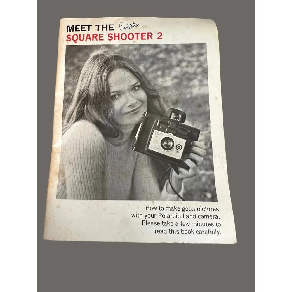 Vintage Polaroid Square Shooter 2 Land Camera Box Paperwork Instructions